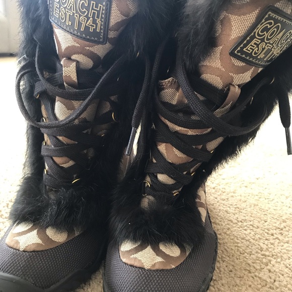 COACH Jennie Fur Boots - Picture 2 of 7